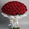 Букет 101 Красная роза Блэк Мэджик в Валдае