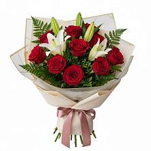 Букет цветов из:  Лилии и Розы #REPLACE_PRED# Валдае