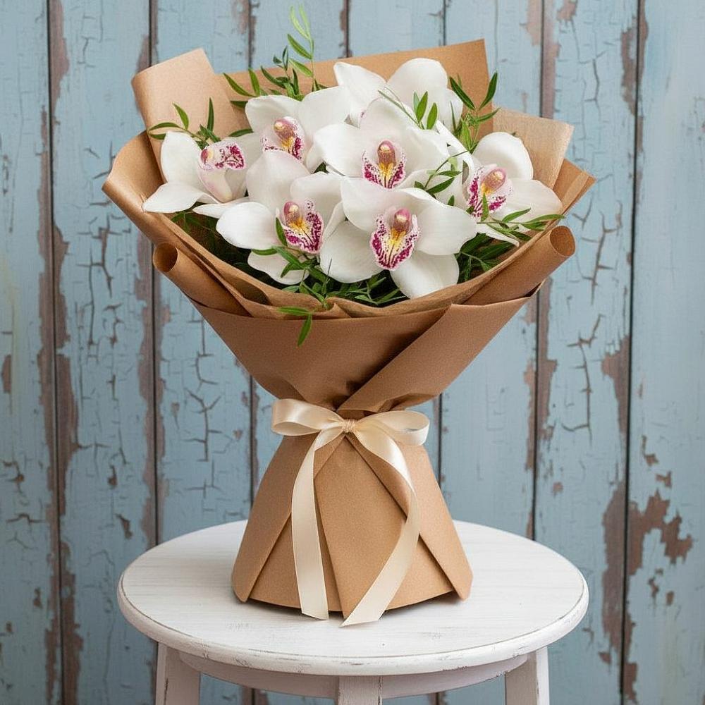 Букет цветов из: Орхидеи и Розы в Валдае