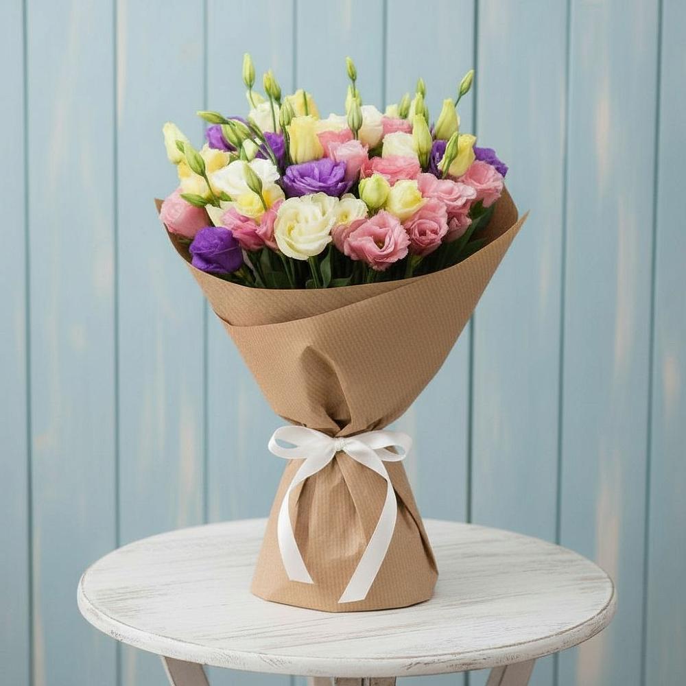 Букет цветов из: Лизиантусы в Валдае