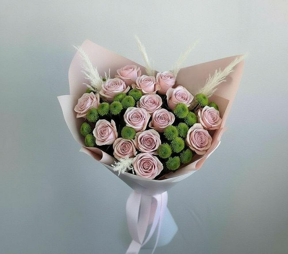 Букет цветов из: Розы и Хризантемы в Валдае