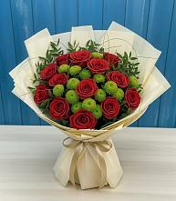 Букет цветов из:  Розы и Хризантемы в Валдае