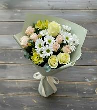 Букет цветов из:  Альстромерии, Розы и Хризантемы в Валдае