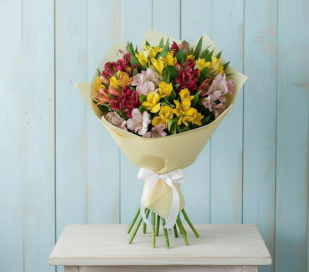 Букет цветов из: Альстромерии в Валдае