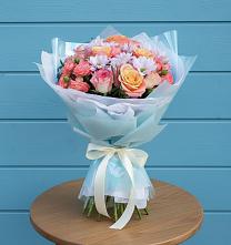 Букет цветов из:  Хризантемы и Розы #REPLACE_PRED# Валдае