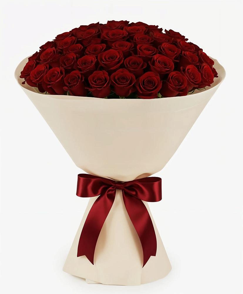 Букет 101 Бордовая роза Блэк Бакарра в Валдае