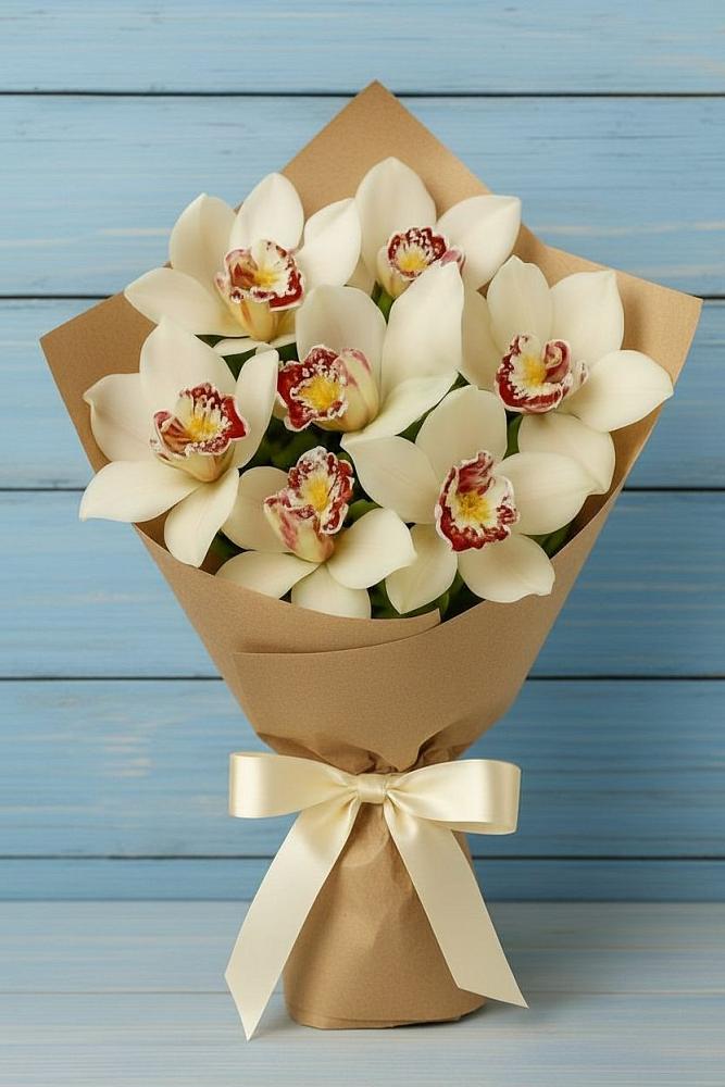 Букет цветов из: Орхидеи и Розы в Валдае